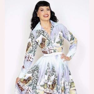 Bernie Dexter Nicole Dress in Winter Wonderland-L